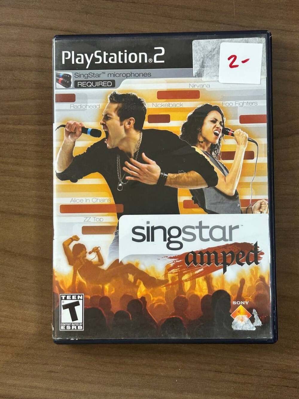 SingStar Amped PS2 PlayStation 2 2007 Sony Disc Case Manual Complete CIB